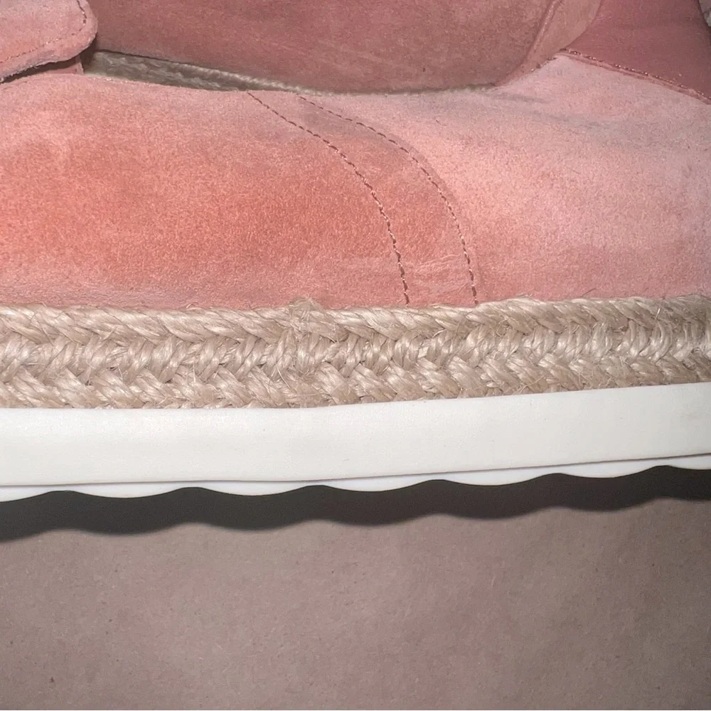 Vince Dillon Sneaker Terracotta Rose SZ 9 Suede Slip On Preppy Classic Casual - Picture 10 of 13